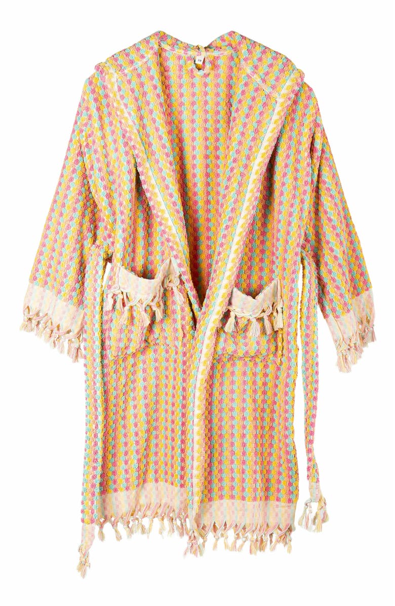 Forever & Always Shoes Brianna Organic Cotton Handwoven Bubble Bathrobe, Alternate, color, 