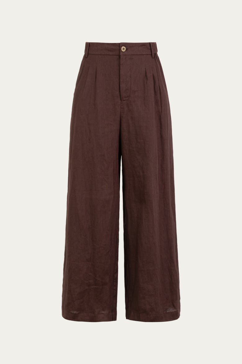 Hemp High Rise Pants, Alternate, color, espresso