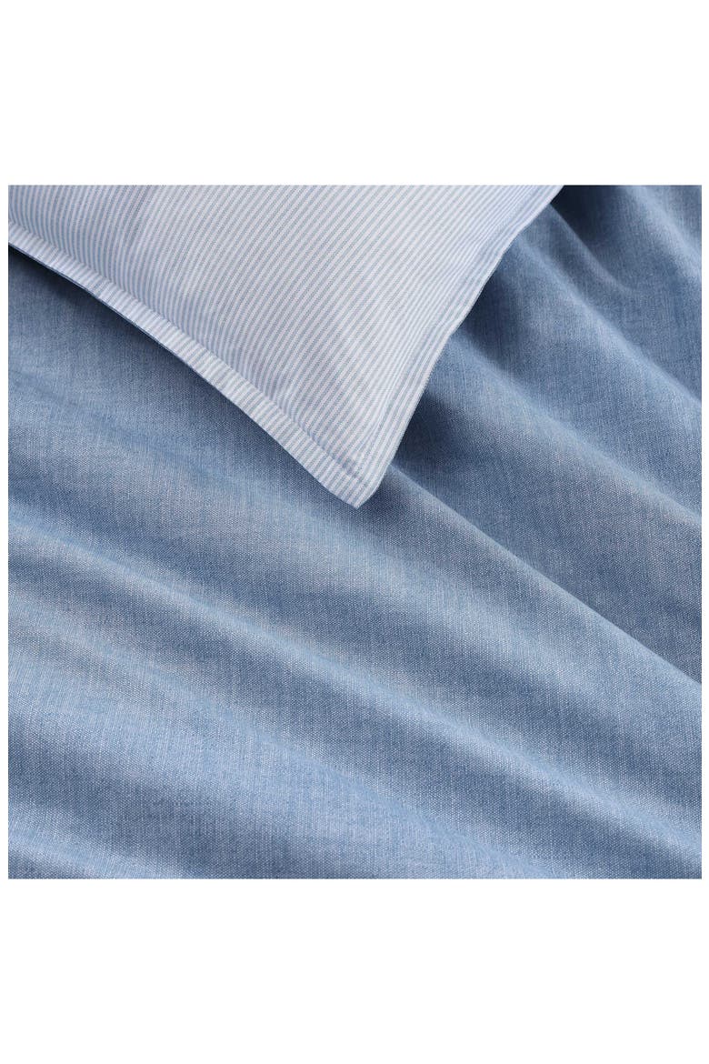 Classic Texture Cotton Percale Comforter & Shams Set, Alternate, color, MEDIUMBLUE