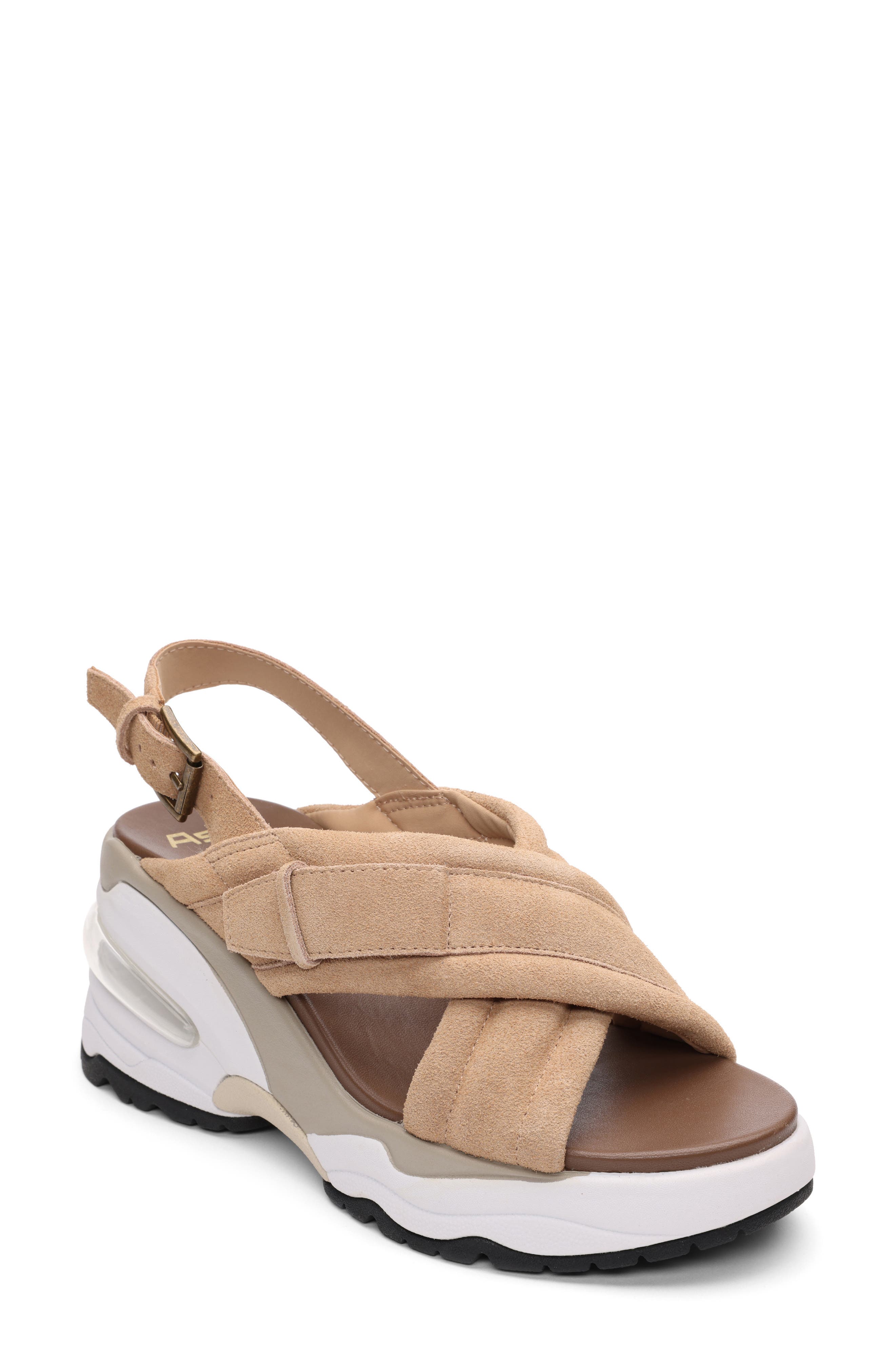 Ash Delia Slingback Wedge Sandal, Main, color, Desert