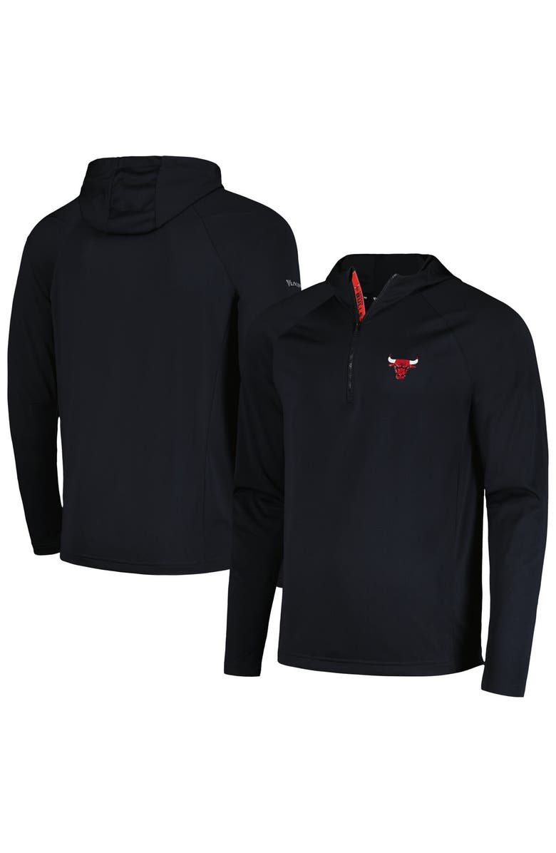 LEVELWEAR Men's Levelwear Black Chicago Bulls Zander Hoodie Raglan Quarter-Zip Top, Alternate, color, Black