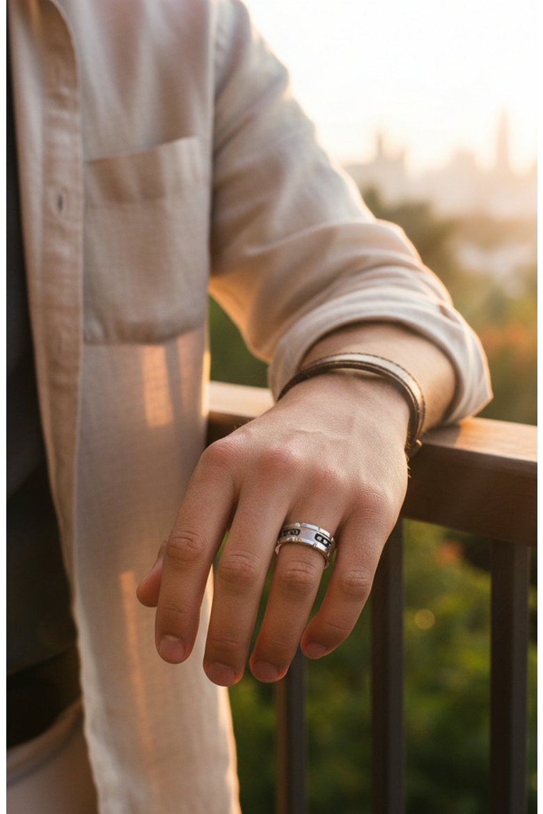 Valor Grooved Tungsten Wedding Band With Inlay and Diamonds, Alternate, color, Silver / Black 8mm