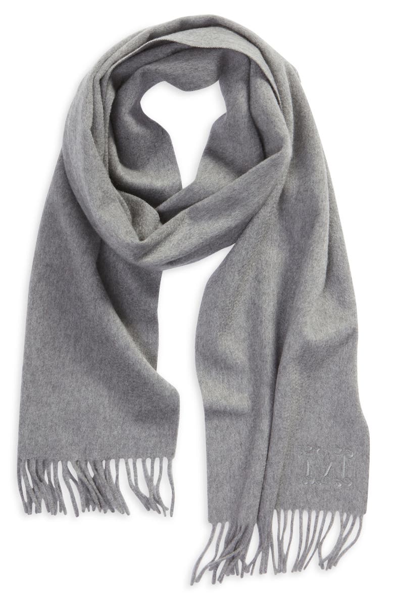 Max Mara Dalia Cashmere Scarf, Alternate, color, Light Grey
