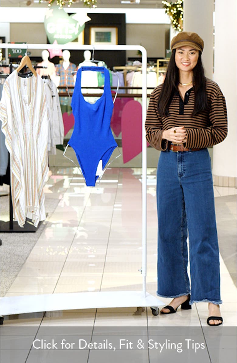 Sandy One-Piece Halter Swimsuit, sales video thumbnail