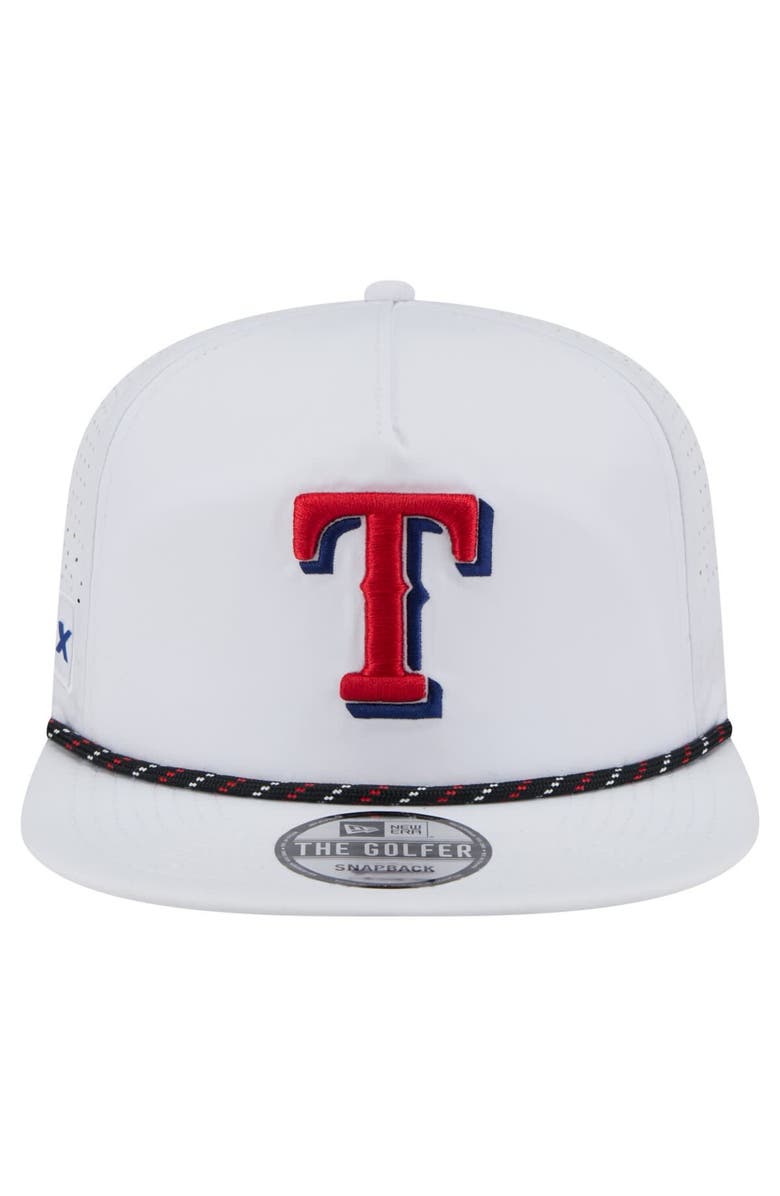 New Era Men's New Era White Texas Rangers Perforated Golfer Snapback Hat, Alternate, color, 