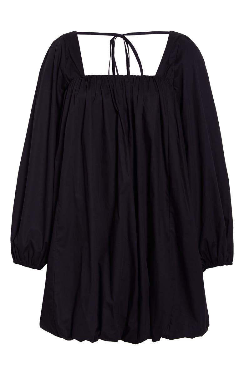 MELLODAY Long Sleeve Bubble Minidress, Alternate, color, Black