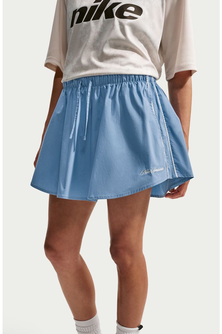 Sportswear Scallop Trim Poplin Skirt, Alternate, color, 486 WORKBL/SAIL