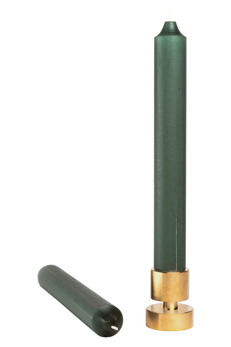 Brass Taper Candle Holder, Alternate, color, BRASS