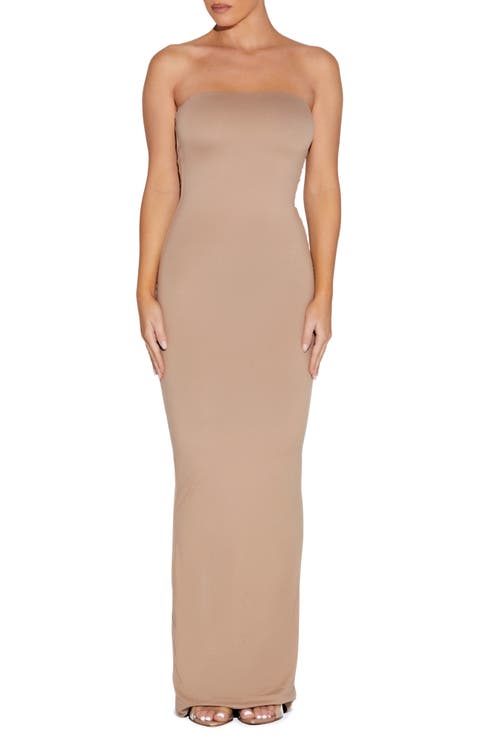 x BARE Strapless Tube Dress