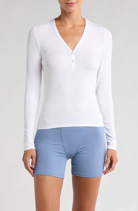 Stretch Modal V-Neck Henley