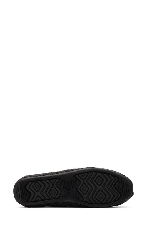 Toms Alpargata Faux Fur Lined Slip-on In Black