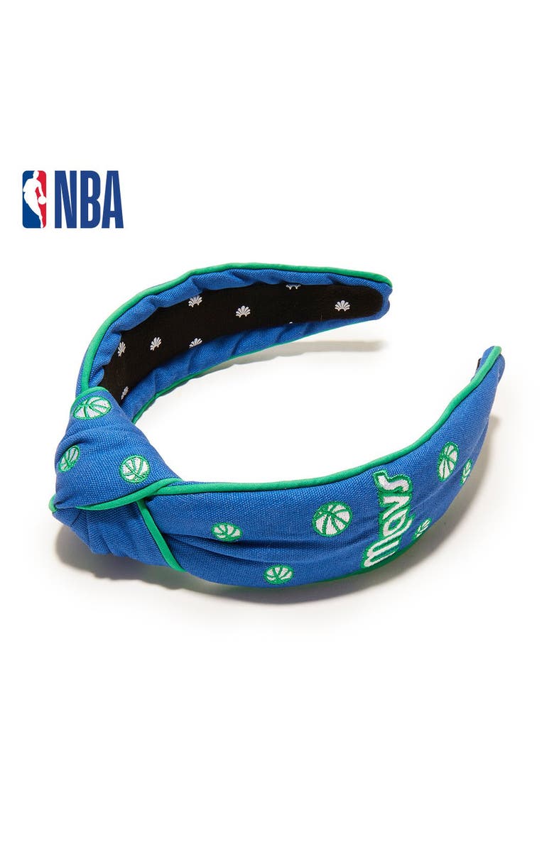 Lele Sadoughi NBA Dallas Mavericks Embroidered Headband, Main, color, 
