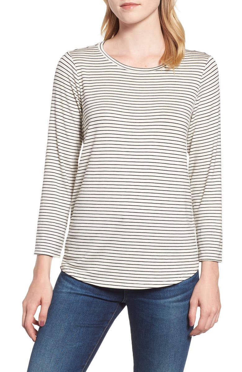 GIBSONLOOK Gibson x Living in Yellow Alice Stripe Jersey Top, Main, color, 
