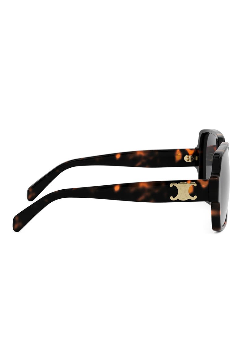 Triomphe 60mm Square Sunglasses, Alternate, color, DARK HAVANA / SMOKE