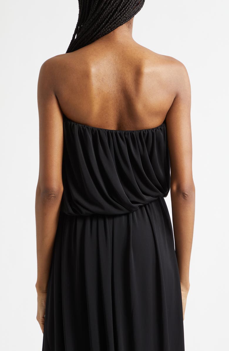 Cinq à Sept Calden Strapless Bubble Hem Top, Alternate, color, Black