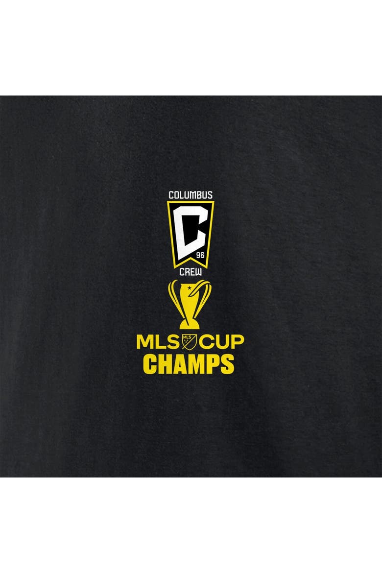 Men's Fanatics Branded Black Columbus Crew Three-Time MLS Cup Champions Trophy Case T-Shirt, Alternate, color, Black