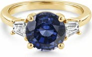 Bliss Diamond 4 3/4Ct Blue Sapphire & Diamond Engagement Anniversary Ring Gold Lab Grown