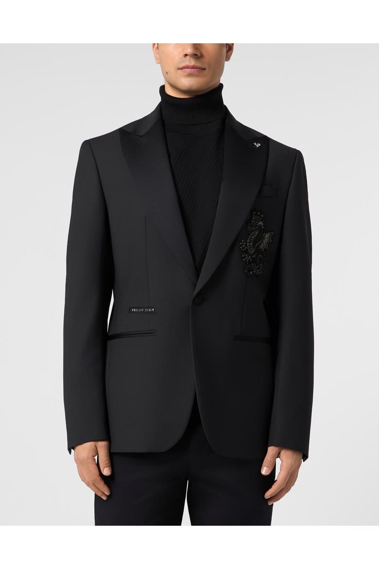 Blazer Dragon Patch Men, Main, color, black