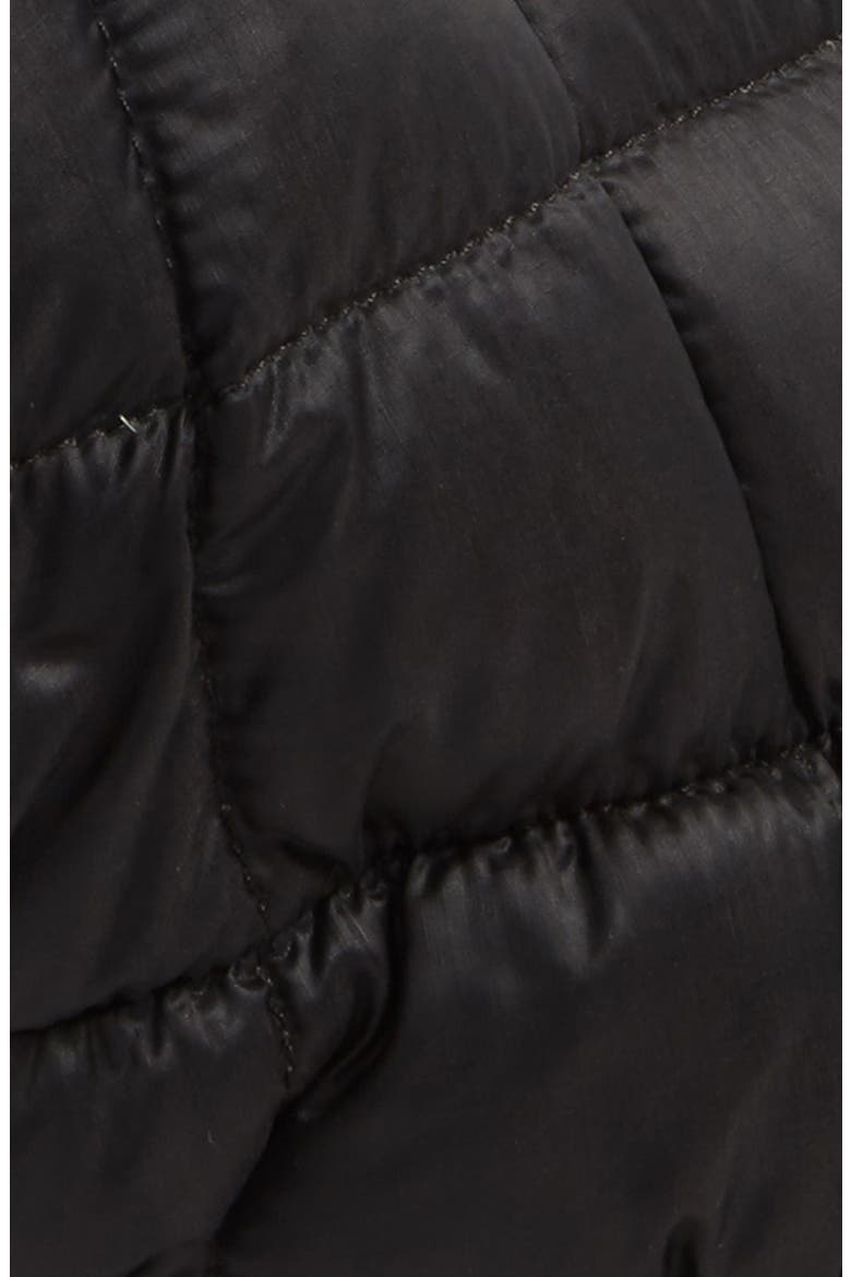 Quilted Down Pom Beanie, Alternate, color, BLACK