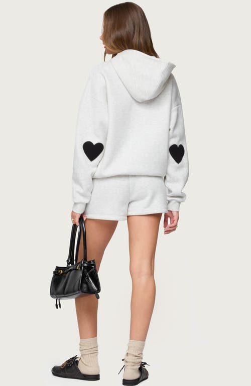 Edikted Big Love Embroidered Hoodie In White