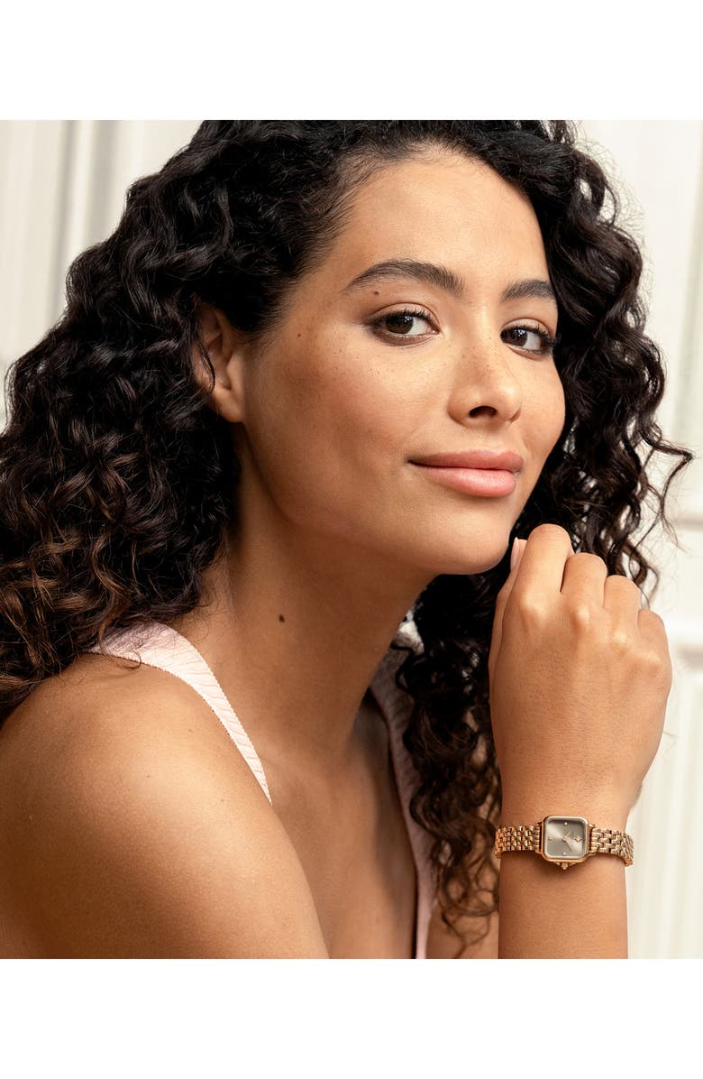 Olivia Burton Mini Grosvenor Bracelet Watch, 20mm, Alternate, color, Grey