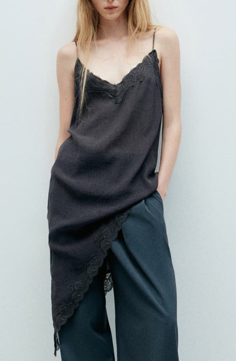 Asymmetrical Lace Camisole