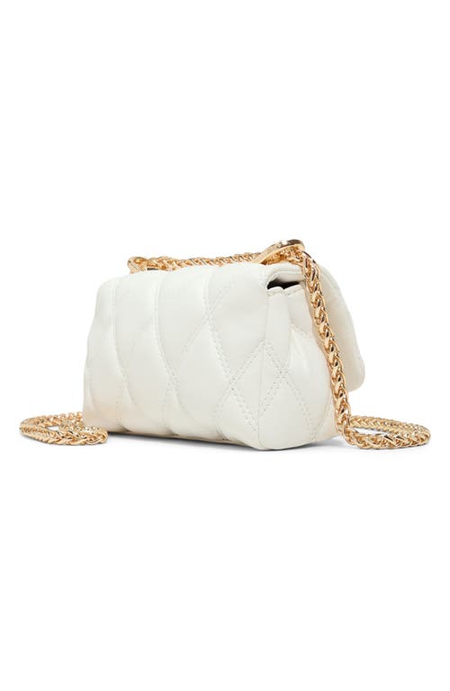 Aldo Ledia Quilted Faux Leather Convertible Crossbody Bag In White