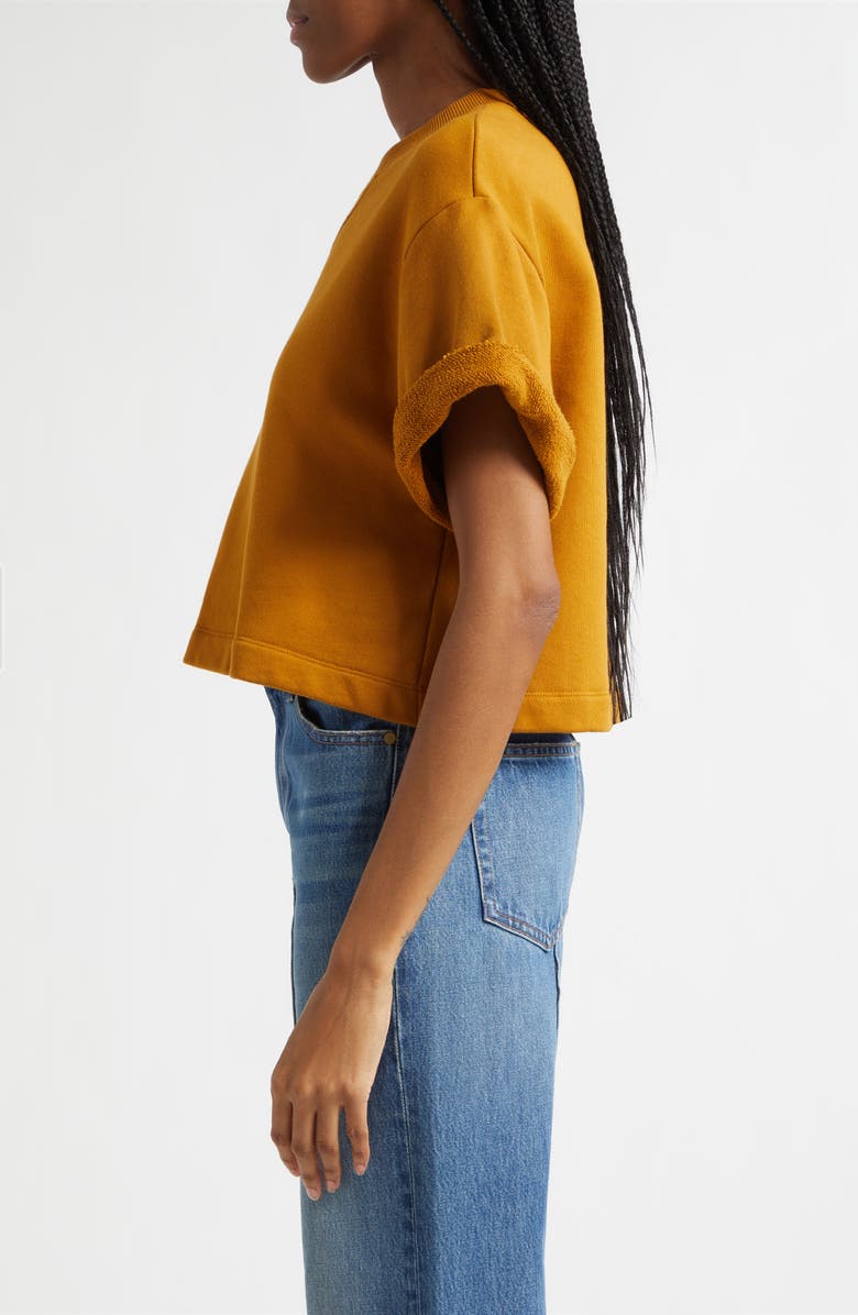 Ulla Johnson Cove Short Sleeve Cotton Sweatshirt, Alternate, color, Tourmaline