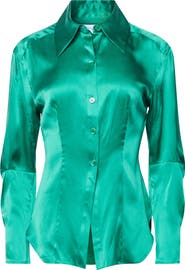 Equipment Bailey Silk Satin Button-Up Shirt