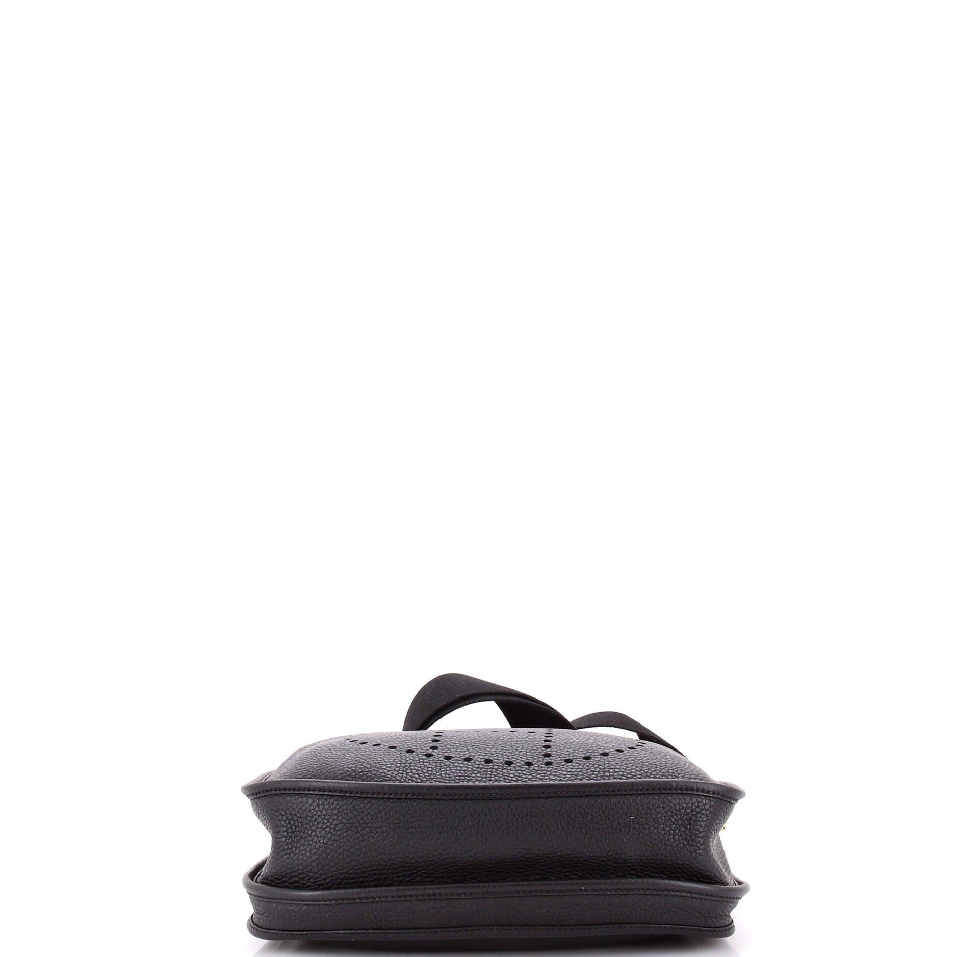 Pre-Owned Hermes Evelyne Bag Gen III Clemence PM, Alternate, color, Noir