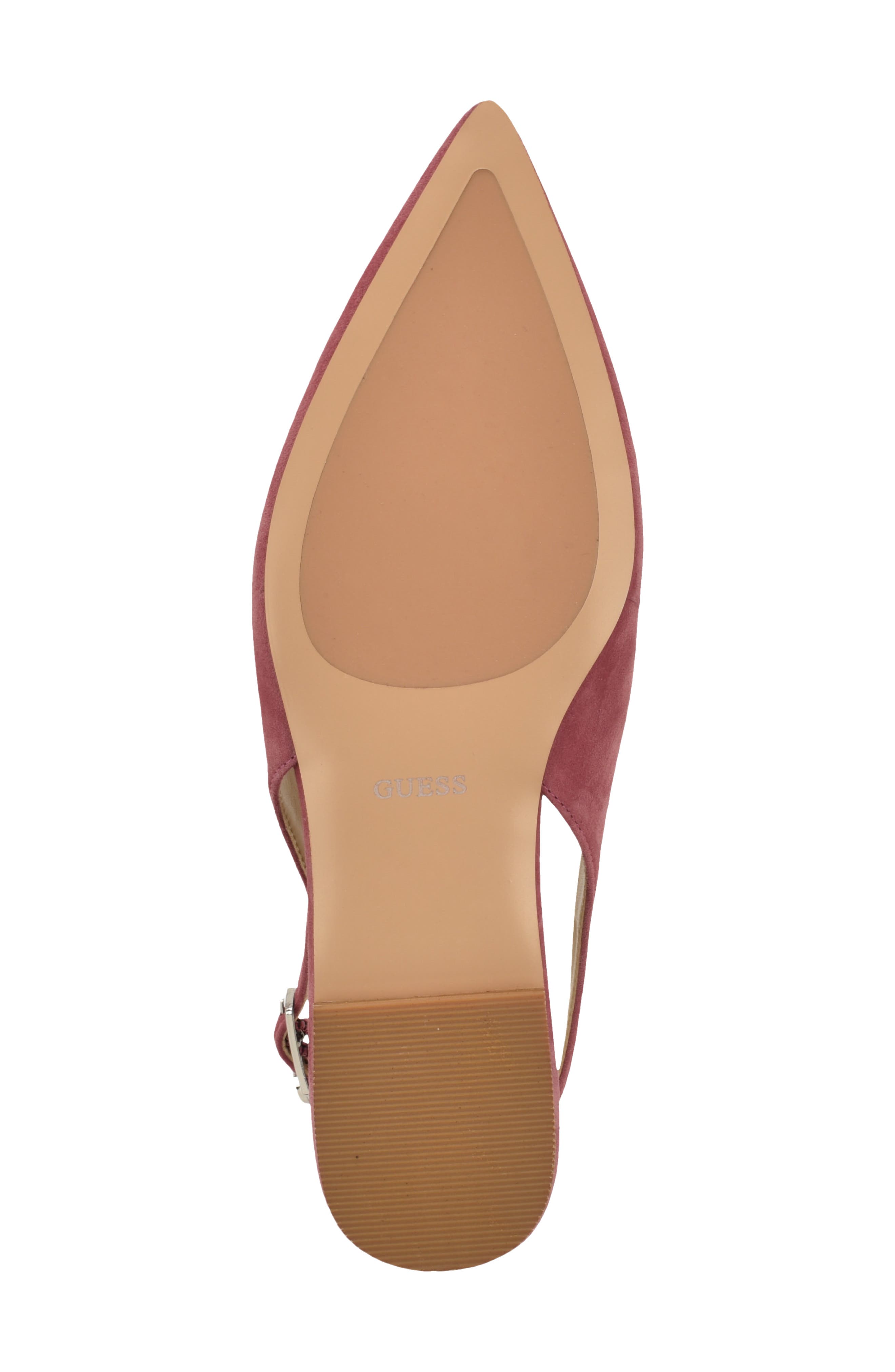 Dorazio Slingback Pointed Toe Suede Flat, Alternate, color, PINK
