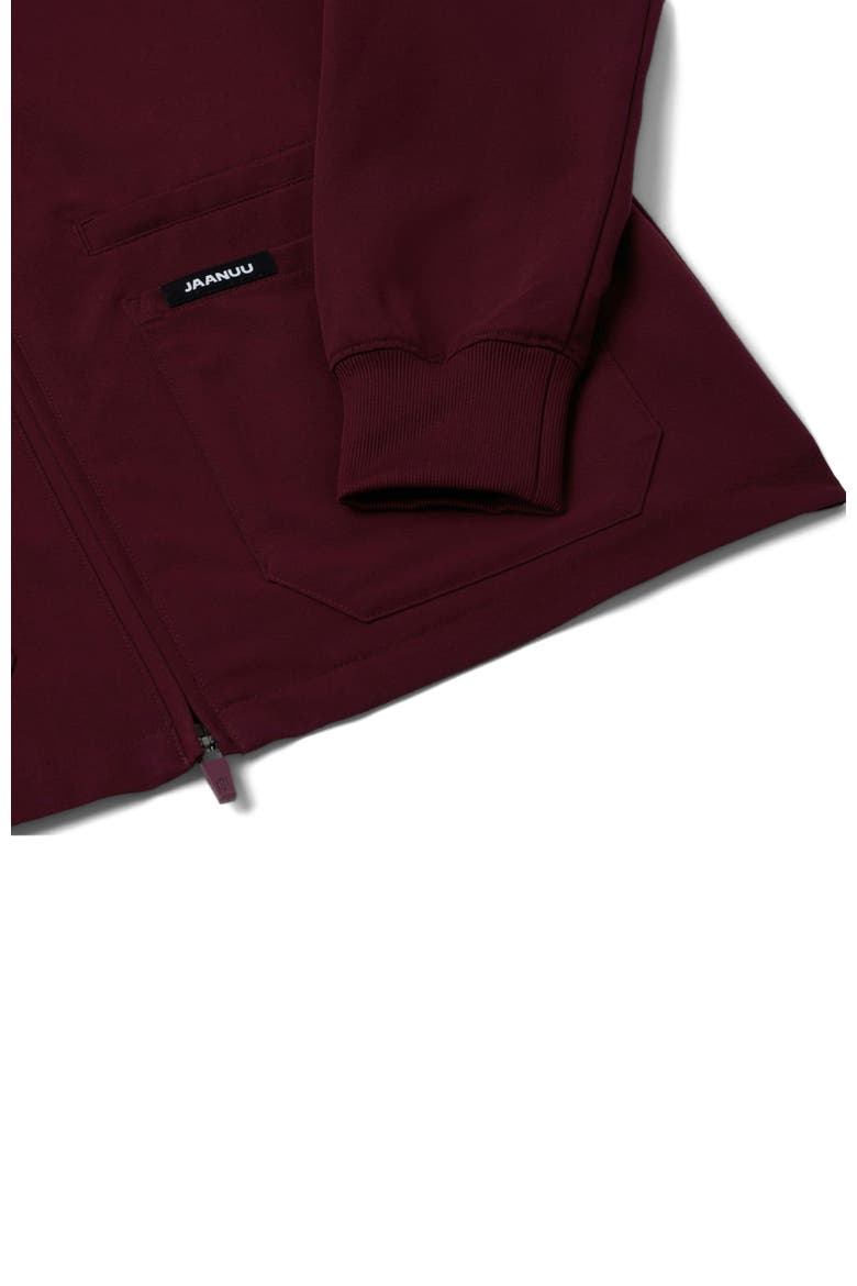 Ceri Women's 6-Pocket Classic Scrub Jacket, Alternate, color, Burgundy