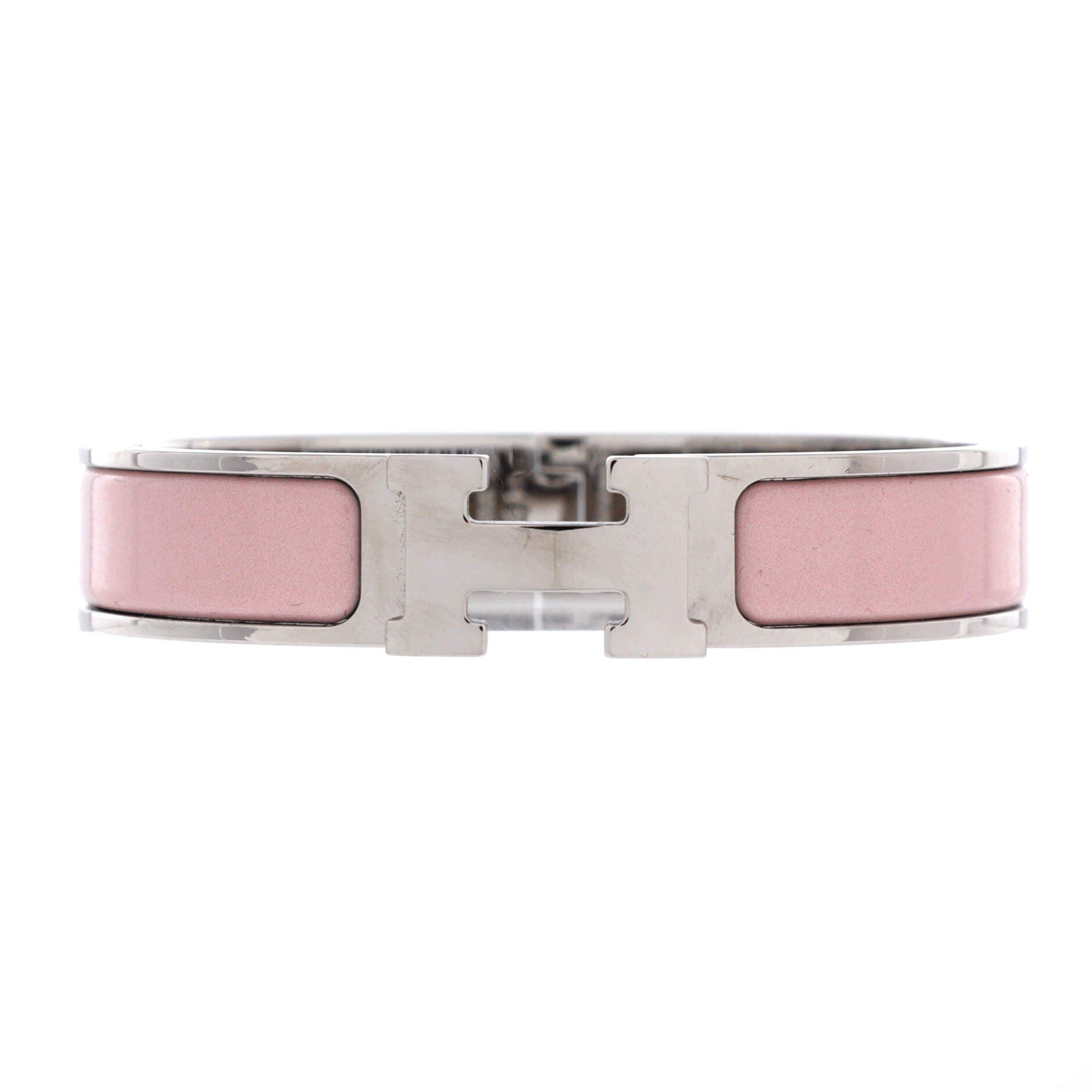 Clic H Bracelet Enamel Narrow, Main, color, Pink