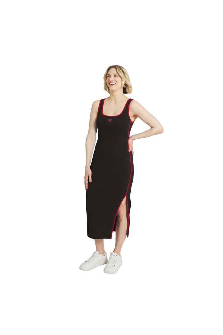 Women's WEAR by Erin Andrews  Black Tampa Bay Buccaneers Ribbed Tank Dress, Main, color, Black