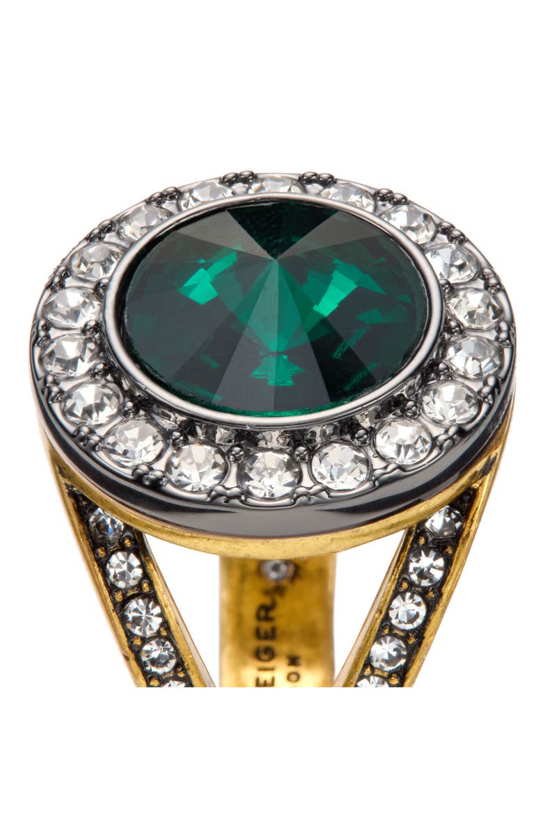 Kurt Geiger London Octavia Cocktail Ring, Alternate, color, Green