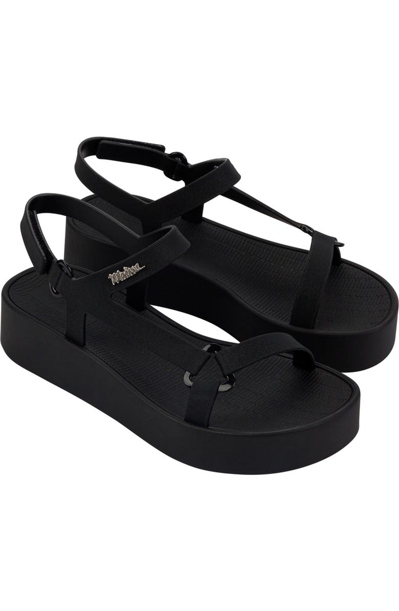Melissa Sun Downtown Platform Sandal, Main, color, Black