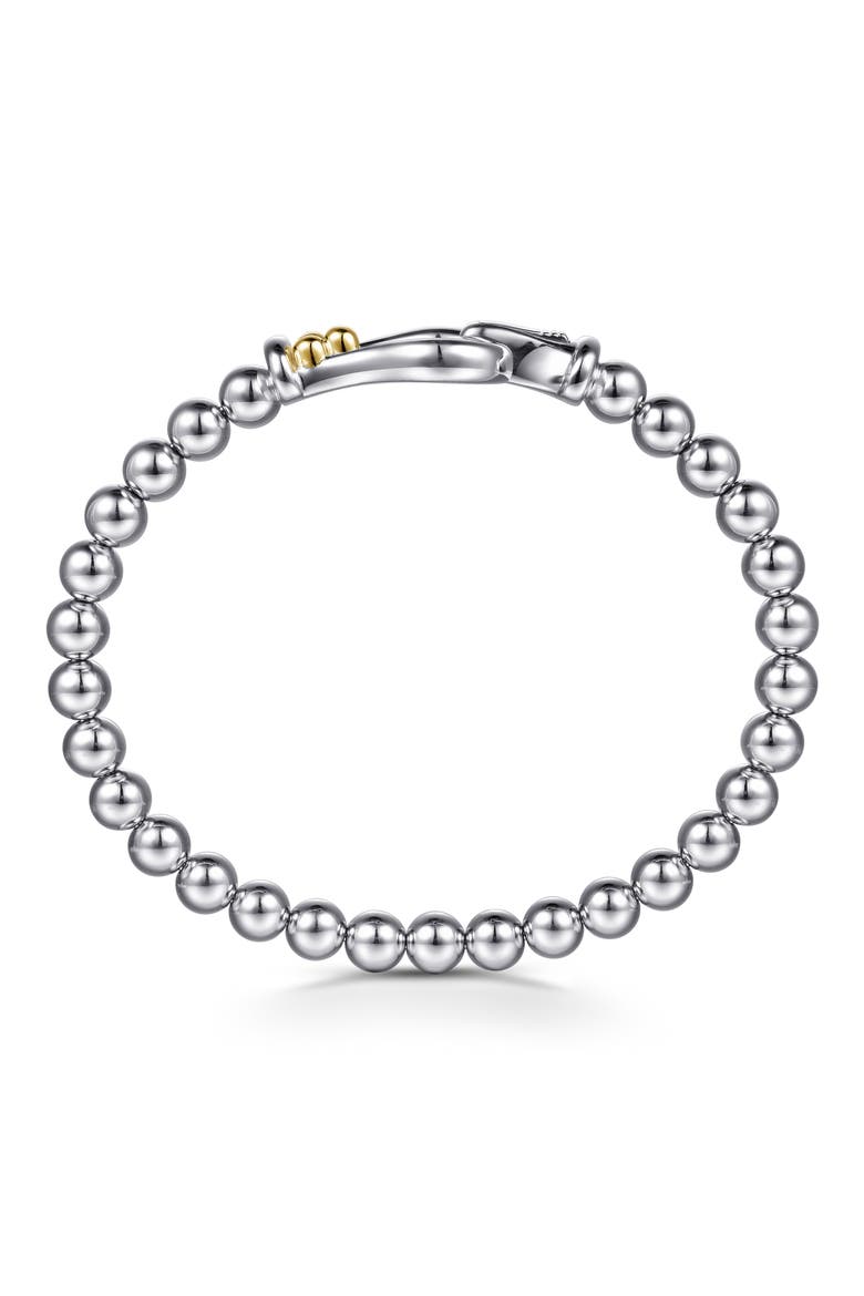 Bujukan Horse Shoe Bangle Bracelet, Alternate, color, SILVER/ 14K YELLOW GOLD