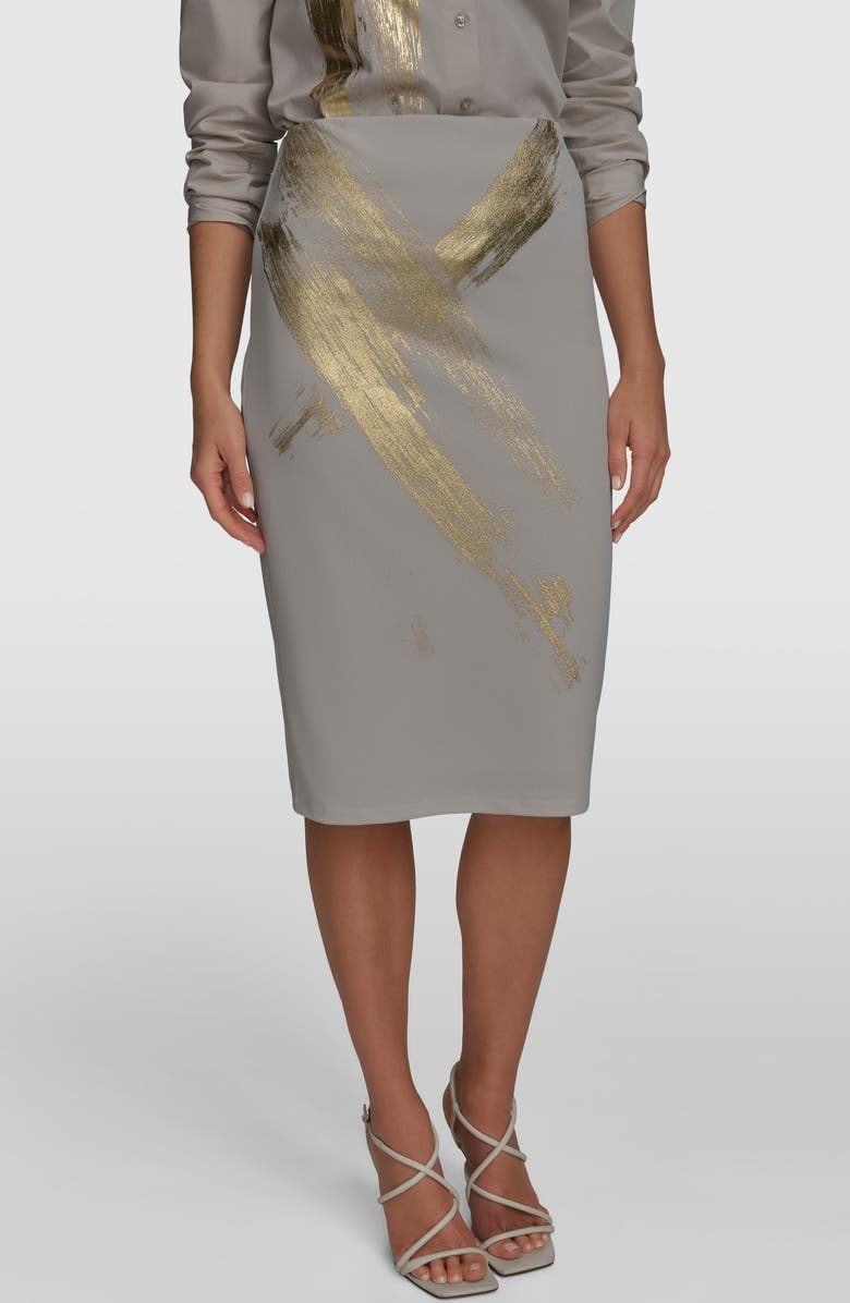 Donna Karan New York Brushstroke Pencil Skirt, Main, color, 