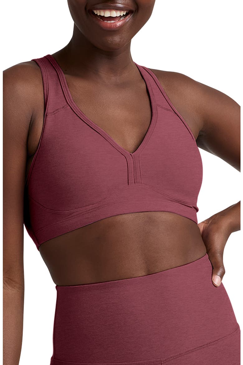 Lift Your Spirits Sports Bra, Main, color, SMOOTH MAUVE HEATHER