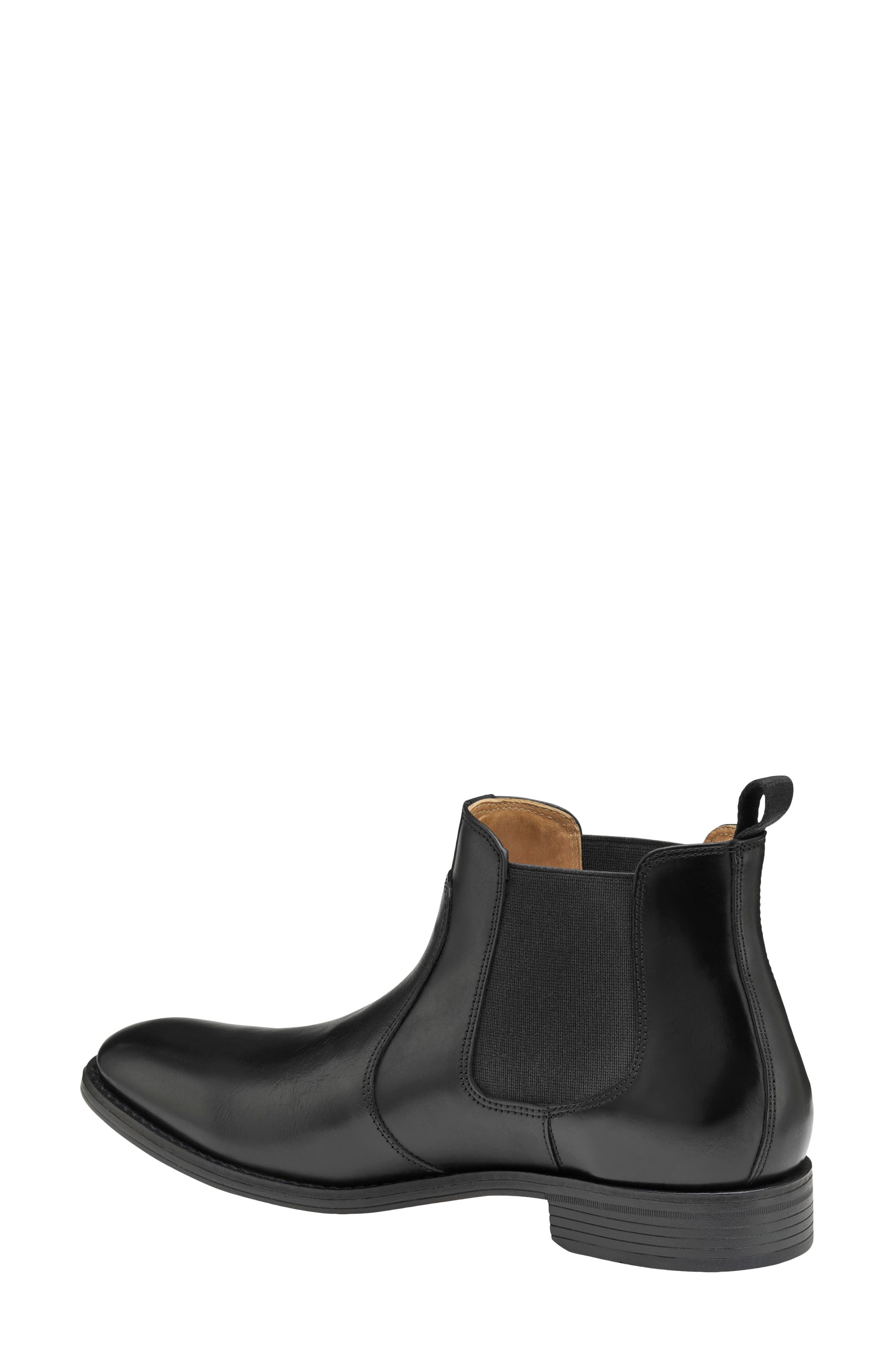 Johnston & Murphy Lewis Chelsea Boot, Alternate, color, Black Full Grain