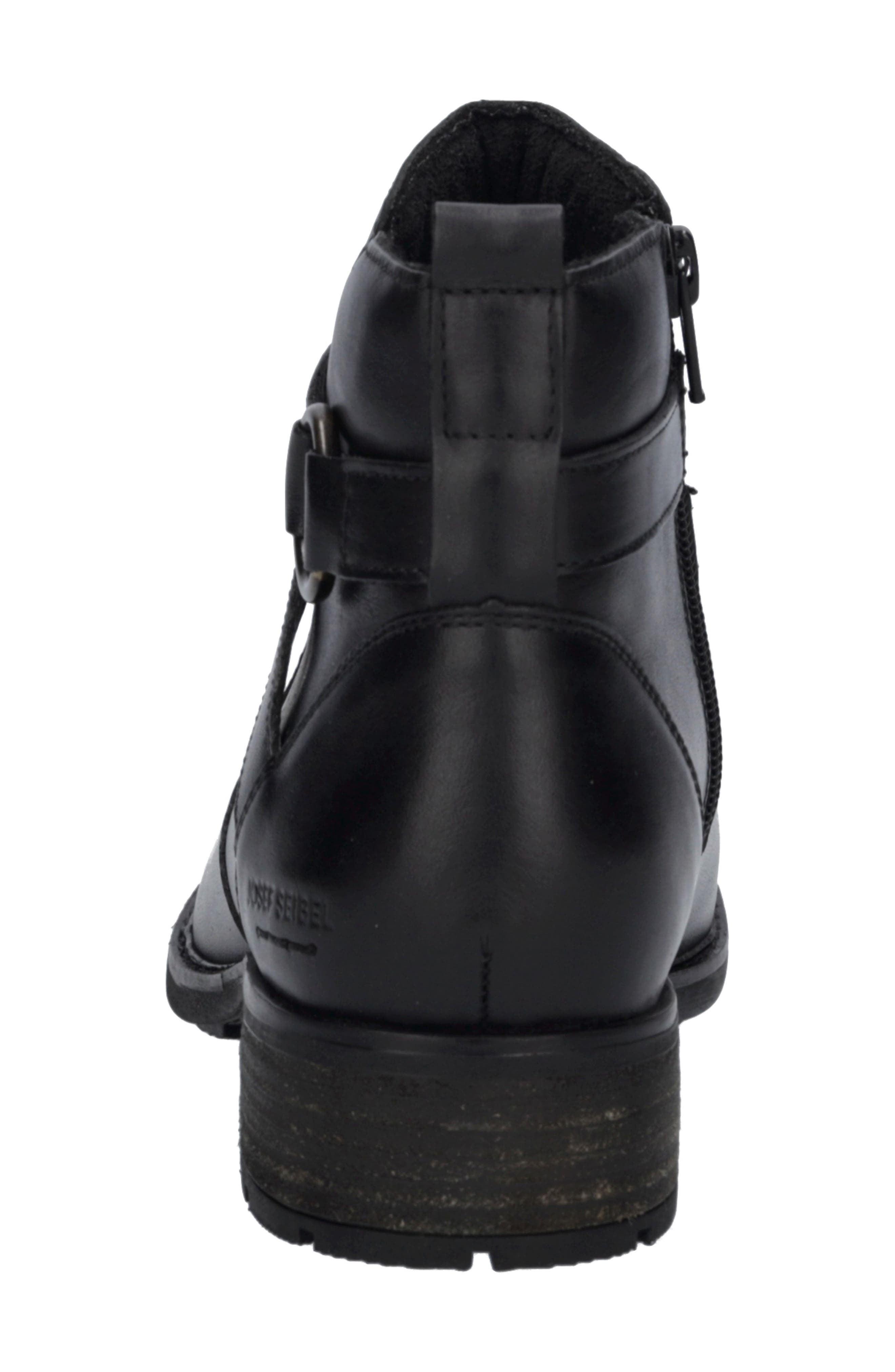 Kate 04 Leather Bootie, Alternate, color, BLACK