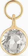 Oradina 14K Yellow Gold Vivid Single Hoop Charm