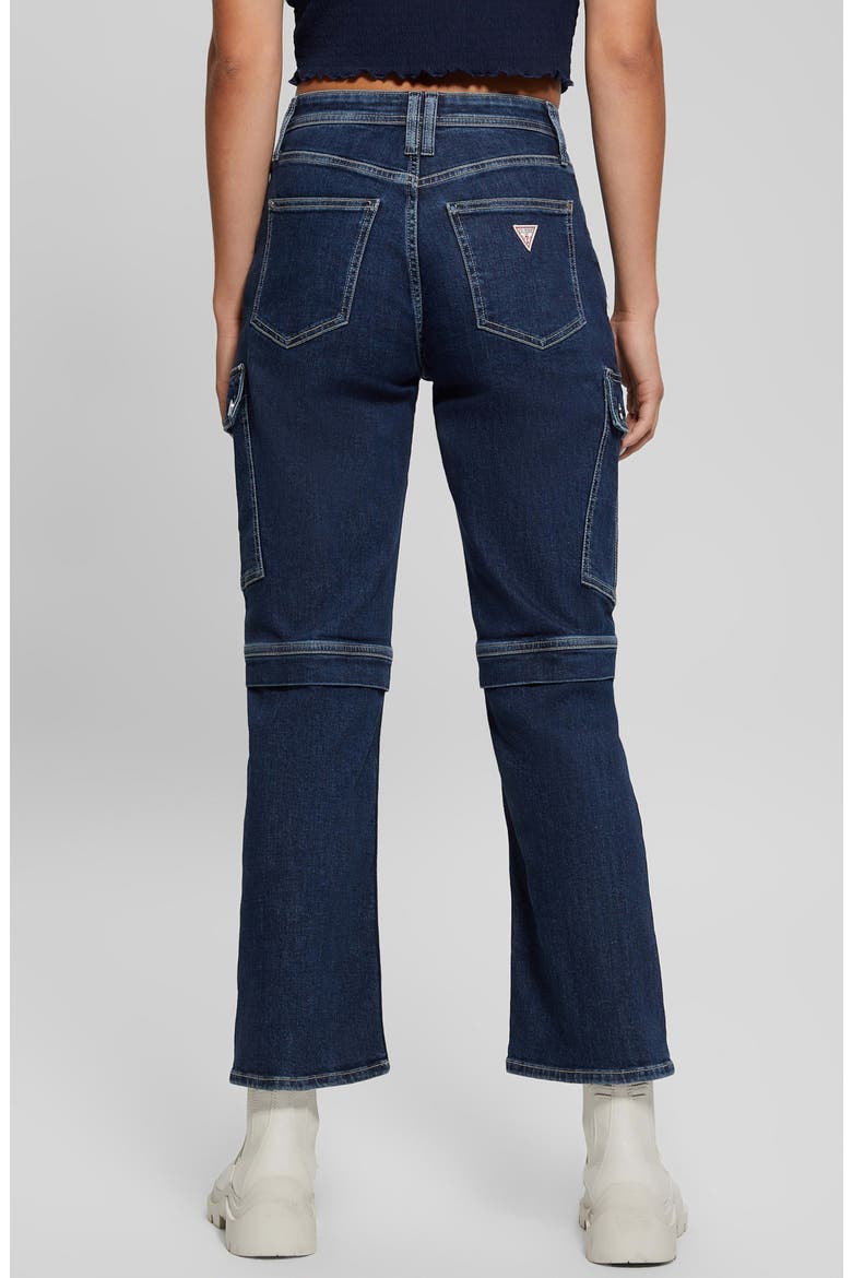 '80s High Waist Crop Cargo Jeans, Alternate, color, MINIMALE