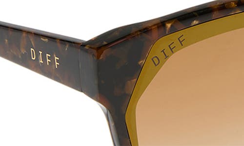 Diff Gia 62mm Oversize Square Sunglasses In Brown