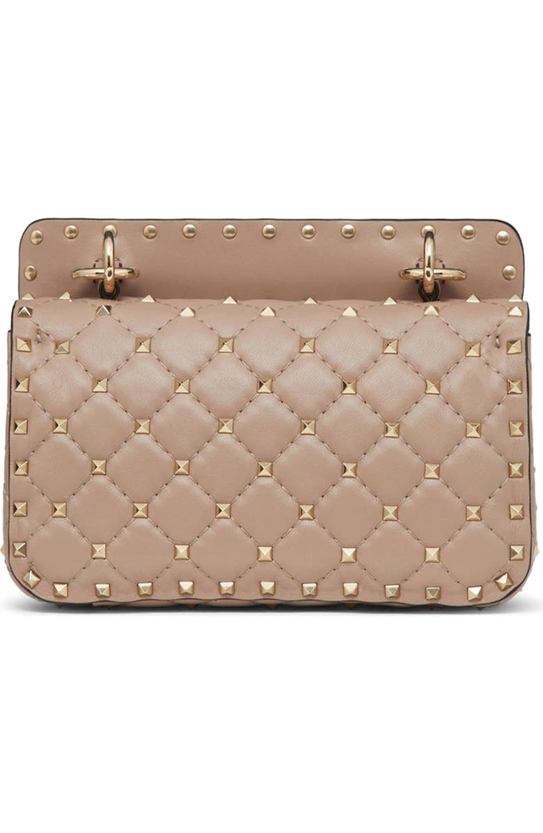 Valentino Garavani Small Rockstud Leather Shoulder Bag, Alternate, color, Poudre