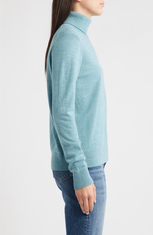 Pendleton Turtleneck Merino Wool Sweater In Blue