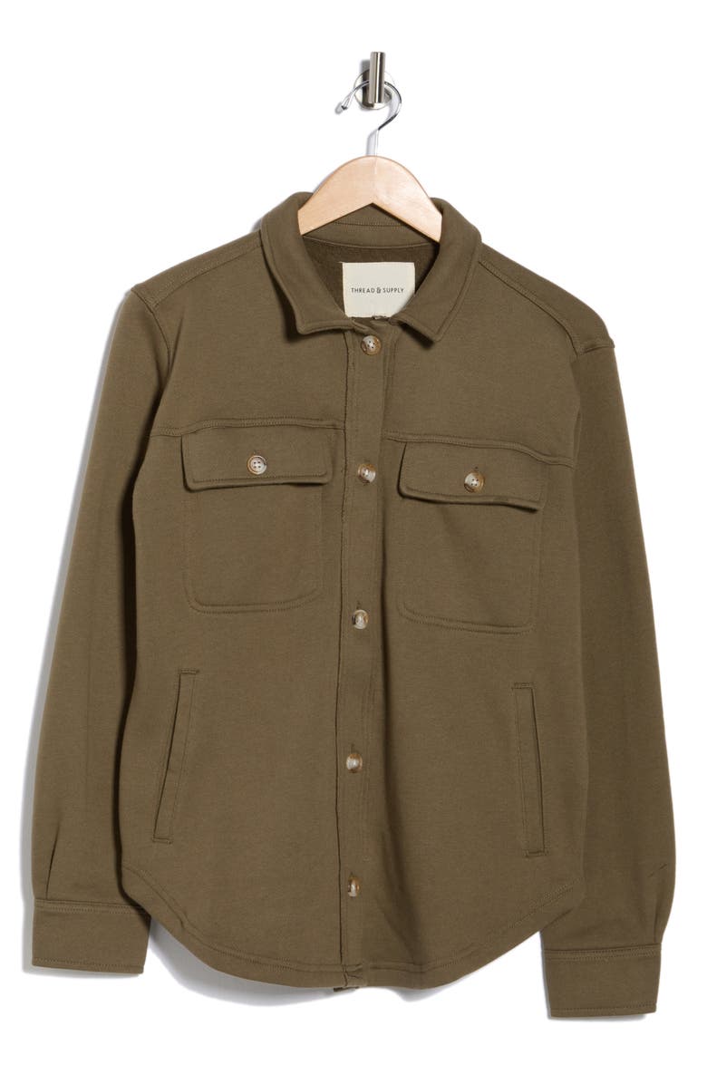 Thread & Supply Jade Knit Jacket, Alternate, color, Olive Vine