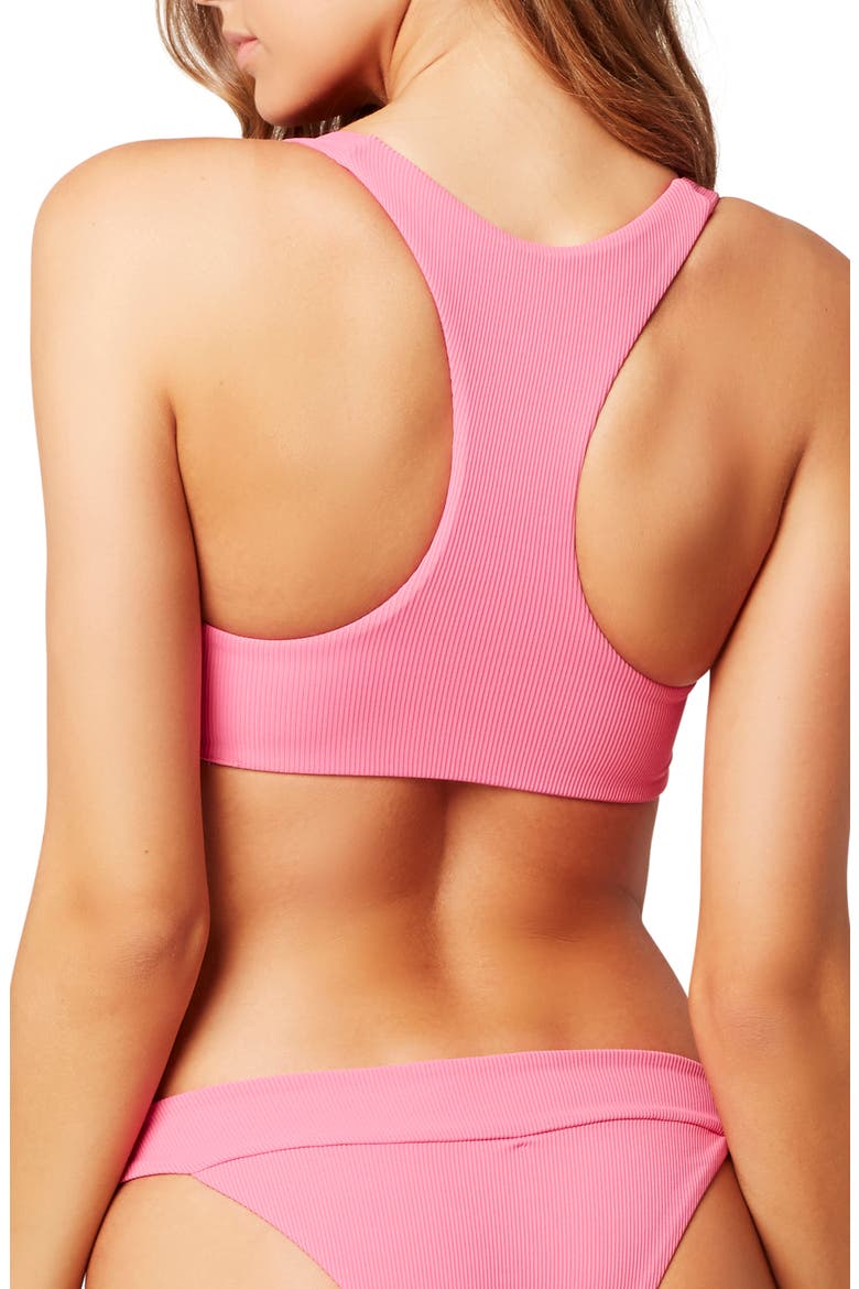 L Space Tara Ribbed Bikini Top, Alternate, color, BUBBLEGUM PINK