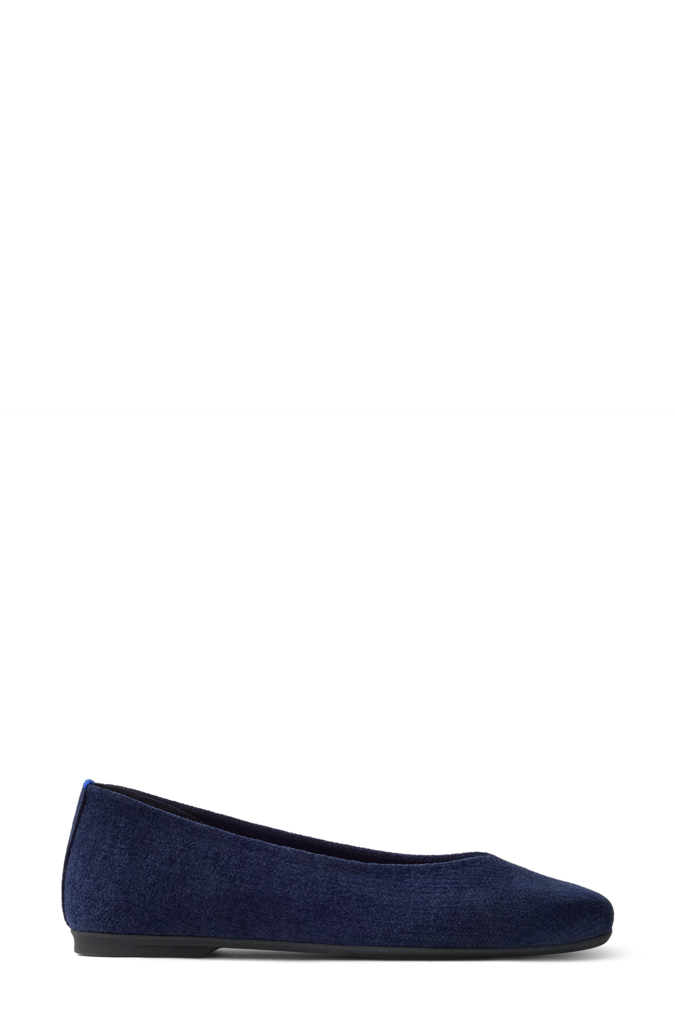 The ReVelvet Max Square Toe Ballet Flat, Main, color, REVELVET NAVY