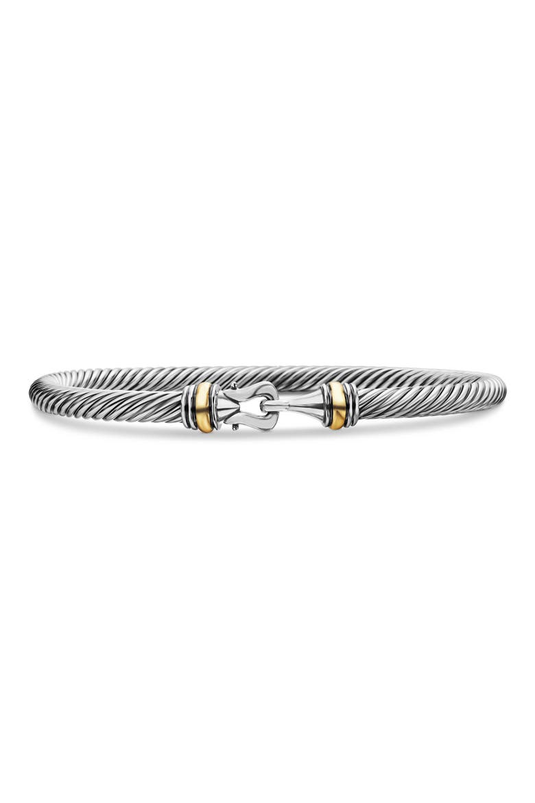 Cable Buckle Bracelet with Gold, 4mm, Main, color, TWO TONE